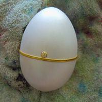 glue gold diamante onto faberge egg