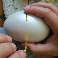 glue gold onto faberge egg
