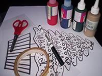 requirements for glass painting on acetate