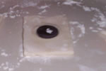 press magnet into salt flour dough