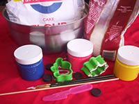 materials needed for salt flour dough gift tags