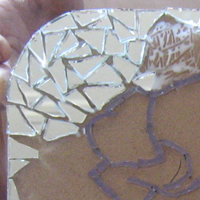 background of mosaic angel