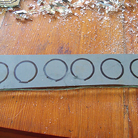 trace circles onto mosaic mirror