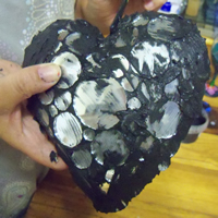 grouting paper mache heart