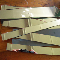 mosaic heart mirror strips