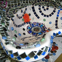 upcycled mosaic basin
