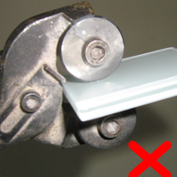 cutting using two wheeled tile cutter