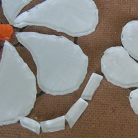 white mosaic swirls