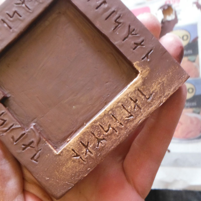 adding magic touch to resin block