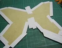 cover wooden butterfly with double sided tape