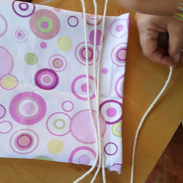 cutting length of twine