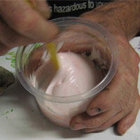 catalyst mixed into rubber