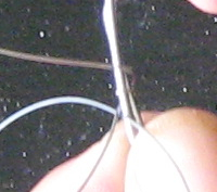 secure the ends of the wire heart