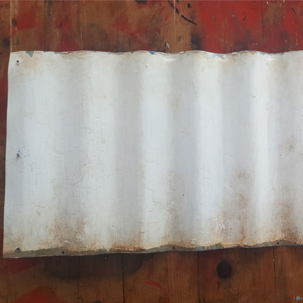 old sheet of corrugated roof sheeting