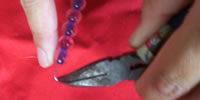 beaded key ring