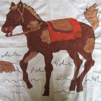 horse painted