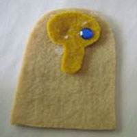 glue the eyes into place