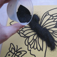 black sand
