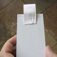 glue a loop of ribbon for the pen holder