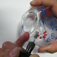 etching glass jar using dremel rotary tool
