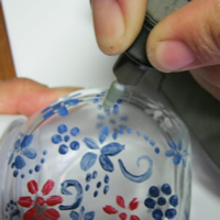 etching glass jar using dremel rotary tool