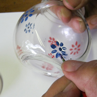 paint recycled glass jar