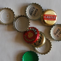 recycled bottle tops
