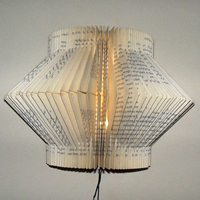 complete upcycled book lampshade