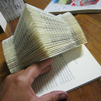 fold upcycled book