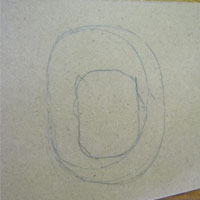 trace circle of book on board