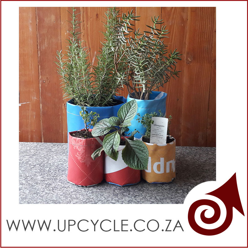 picture of vinyl planter with plant