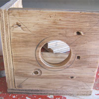 wooden birdhouse nearly complete