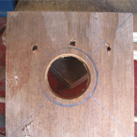 drill hoe in wood
