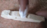 placement of glue on arms for support