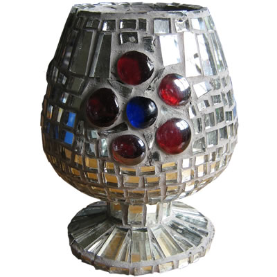 mirror mosaic goblet