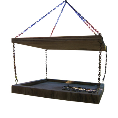 recycled hanging bird feeder