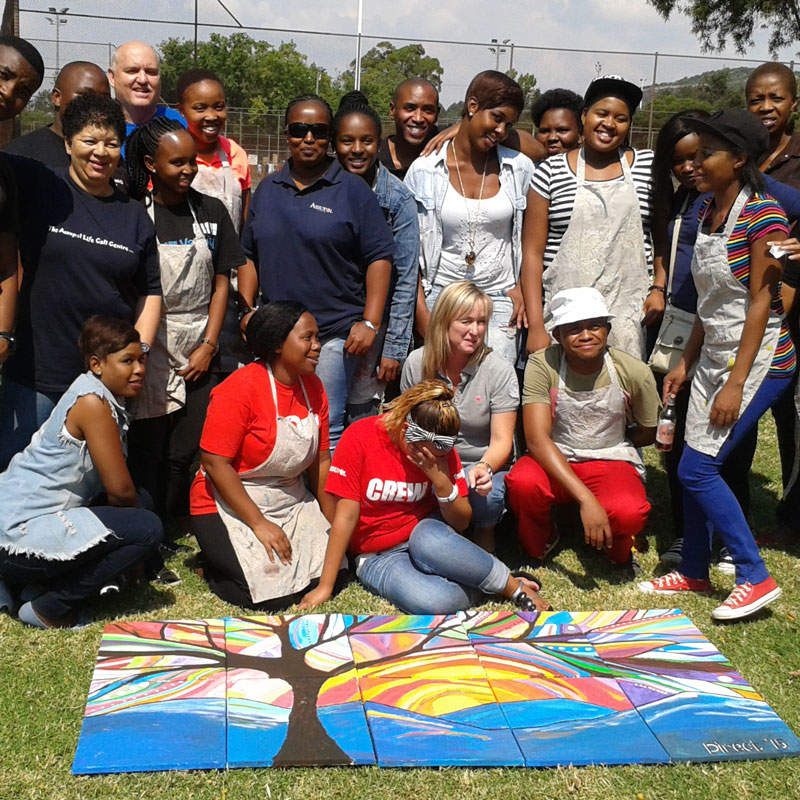 art on canvas teambuilding
