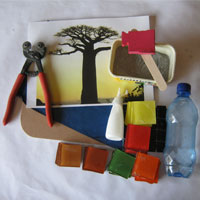materials needed for baobab mosaic