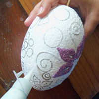 glitter easter egg