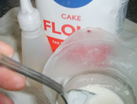 mix flour and water