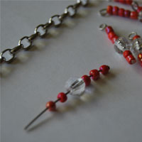 valentines day beaded head pins