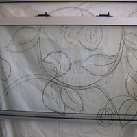 overlay design on glass