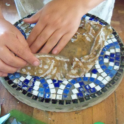 peeling off brown paper