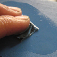 sand using wet sandpaper