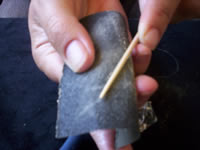 sand back of hairpins