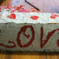 complete mosaic wood love block