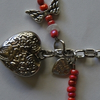 valentines day decorated beaded head pins 