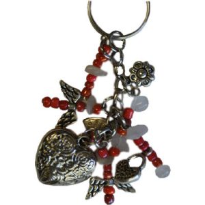 Picture of valentines beaded keyring