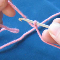 hold crochet hook