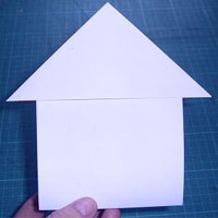glue paper roof to paper house
